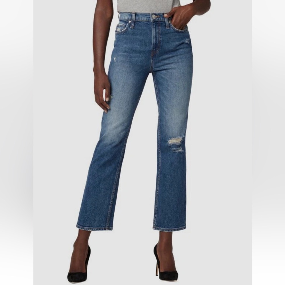 HUDSON Remi High Rise Straight Ankle Jeans in At Last